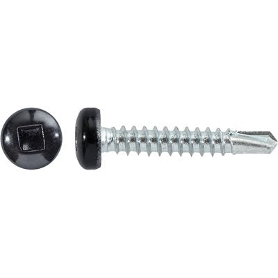 Auveco Item 22675 8 X 1 Square Pan Self-Drilling Tek Zinc Black Painted Head Quantity 100