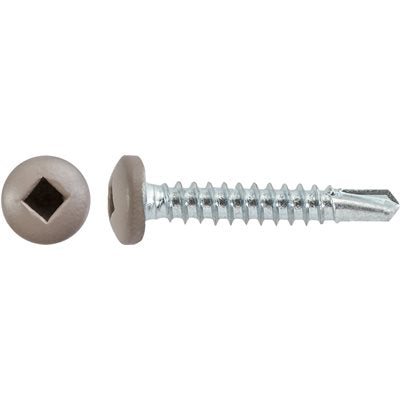 Auveco Item 22676 8 X 1 Square Pan Self-Drilling Tek Zinc Tan Painted Head Quantity 100