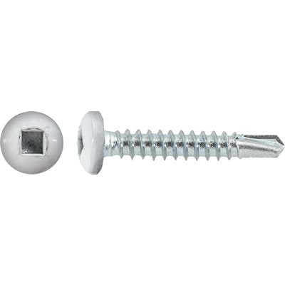 Auveco Item 22677 8 X 1 Square Pan Self-Drilling Tek Zinc White Painted Head Quantity 100