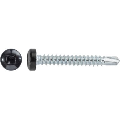 Auveco Item 22678 8 X 1-1/4 Square Pan Self-Drilling Tek Zinc Black Painted Head Quantity 100