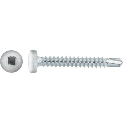 Auveco Item 22680 8 X 1-1/4 Square Pan Self-Drilling Tek Zinc White Painted Head Quantity 100