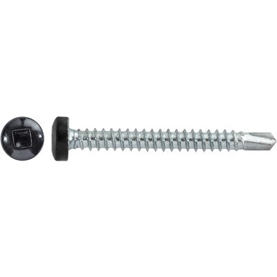 Auveco Item 22681 8 X 1-1/2 Square Pan Self-Drilling Tek Zinc Black Painted Head Quantity 100