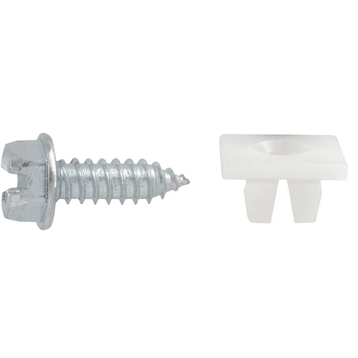 Auveco Item 23280 Slotted Hex Washer Head License Plate Screw & Nut Kit 14 X 3/4 Inch Quantity 50