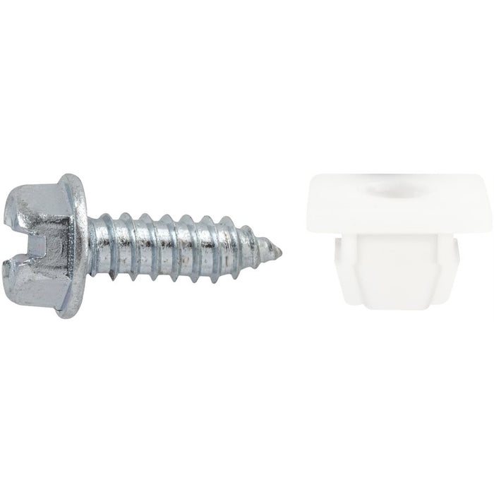 Auveco Item 23283 Slotted Hex Washer Head License Plate Screw & Nut Kit 14 X 3/4 Inch Quantity 50