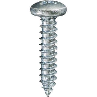 Auveco No 2365 8 X 3/4 Phillips Pan Head Tapping Screw Zinc, Quantity 100