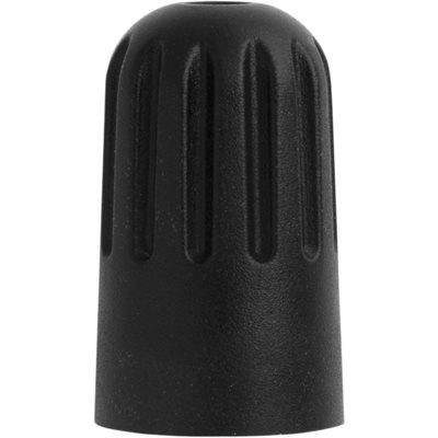 Auveco 25125 Black Long Skirted Plastic TPMS Valve Stem Cap With Seal Qty 100