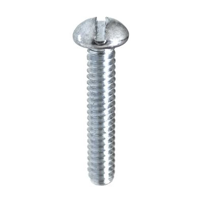 Auveco No 2532 6-32 X 1 Slotted Round Head Machine Screw Zinc, Quantity 100