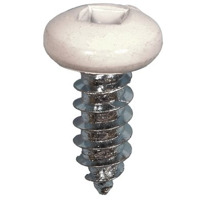 Auveco 25381 10 x 1/2" White Painted Square Drive Pan Head Tapping Screw. Qty 100.