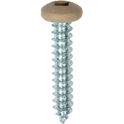 Auveco 25386 10 x 1" Tan Painted Square Drive Pan Head Tapping Screw. Qty 100.