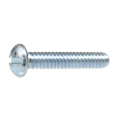Auveco No 2543 10-24 X 1 Slotted Round Head Machine Screw Zinc, Quantity 100