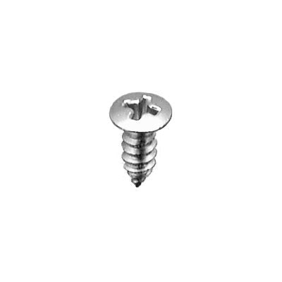 Auveco No 2657 10 X 1/2 Phillips Oval 8 Head Tapping Screw Chrome, Quantity 100