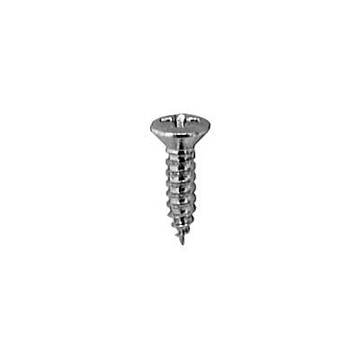 Auveco No 2698 6 X 1/2 Phillips Oval Head Tapping Screw Chrome, Quantity 100