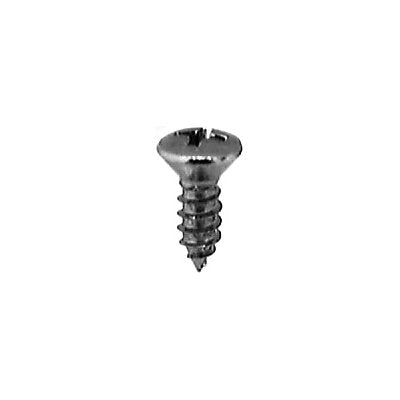 Auveco No 2707 8 X 1/2 Phillips Oval Head Tapping Screw Chrome, Quantity 100