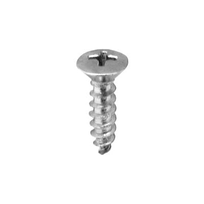 Auveco No 2728 10 X 3/4 Phillips Oval Head Tapping Screw Chrome, Quantity 100