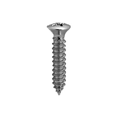Auveco No 2730 10 X 1 8 Head Phillips Oval Head Tapping Screw Chrome, Quantity 100