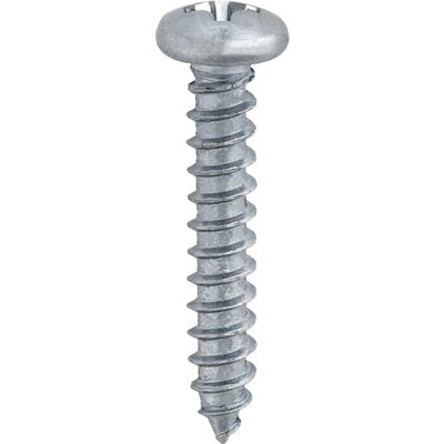 Auveco No 3079 8 X 1 Phillips Pan Head Tapping Screw Zinc, Quantity 100