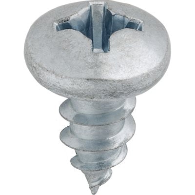 Auveco No 3089 14 X 1/2 Phillips Pan Head Tapping Screw Zinc, Quantity 100