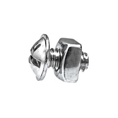 Auveco No 3183 Rnd Washer Head License Plate Bolt And Nut 1/4-20 X 1/2, Quantity 100