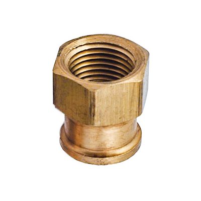 Auveco No 335 Brass Reducing Coupling 1/4 Thread A 1/8 Thread B, Quantity 5