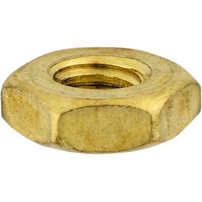 Auveco No 3868 Hex Machine Screw Nut Brass 10-24 Thread 3/8 Hex, Quantity 100