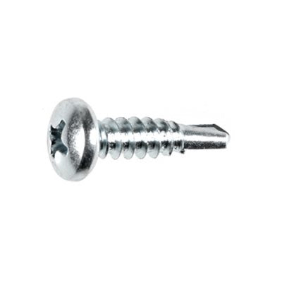 Auveco No 9608 10-16 X 3/4 Phillips Pan Head 2 Teks ScrewZinc, Quantity 100