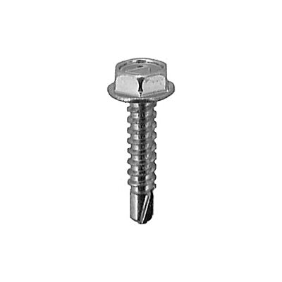Auveco No 9612 8 X 3/4 Hex Washer Head Teks Tapping Screw Zinc, Quantity 100