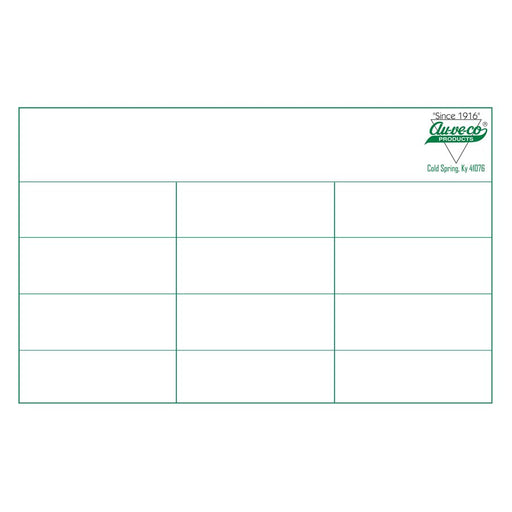 Auveco No 1-912L Large Drawer 12 CompLayout Label, Quantity 5 LBL