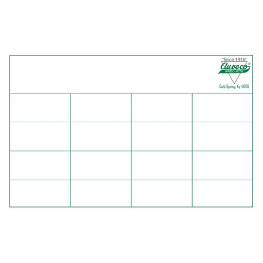 Auveco No 1-916L Large Drawer 16 Comp Layout Label, Quantity 1 LBL