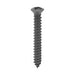 Auveco No 10168 8 X 1-1/4 W/ 6 Head Phillips Oval Head Tapping Screw Black Oxide, Quantity 100