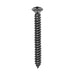Auveco No 11092 10 X 1-1/2 Phillips Oval HeadTapping Screw Black Oxide, Quantity 100