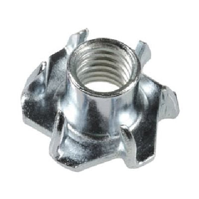 Auveco No 10730 Tee Nuts 1/4-20 X 7/16 6 Prong, Quantity 50