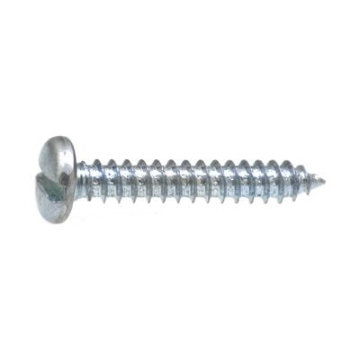 Auveco No 1458 Slotted Pan Head Tapping Screw 10 X 1/2 Zinc, Quantity 100