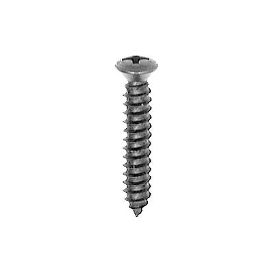 Auveco No 11089 10 X 1 W/ 8 Head Phillips Oval Head Tapping Screw Black Oxide, Quantity 100