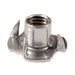 Auveco No 11326 Tee Nuts 5/16-18 X 3/8 4 Prong Slimline, Quantity 50