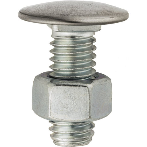 Auveco No 11615 Bumper Bolt 3/8-16 X 1 Stainless Cap Pan Head W/Nut, Quantity 25