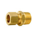 Auveco No 127 Brass Male Connector 3/8 Tube Size 3/8 Thread, Quantity 5