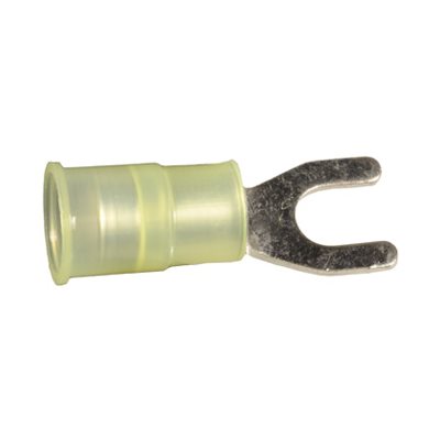Auveco No 12162 Solderless Terminal Spade 12/10 Gauge 8/10 Stud, Quantity 25