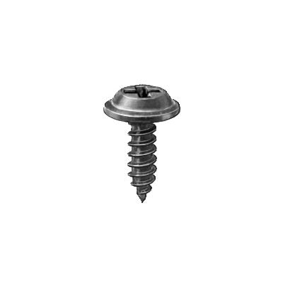 Auveco No 12213 Phillips Flat Washer Head Tapping Screw 8-18 X 1/2 Black, Quantity 100