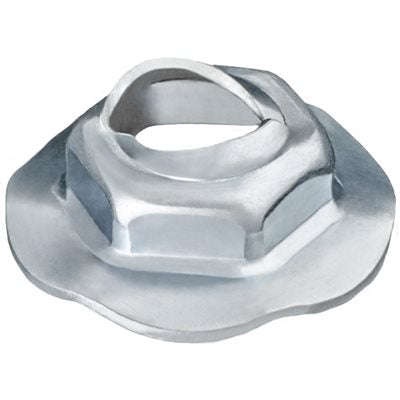 Auveco No. 12255 Thread Cutting Nut 6.3mm Stud Size - Zinc, Quantity - 50