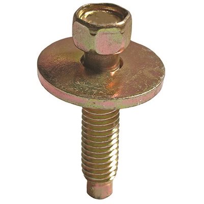 Auveco No. 12335 M6-1.0 X 28mm Indented Hex. Wash Head SEMS W/Dog - Zinc, Quantity - 25