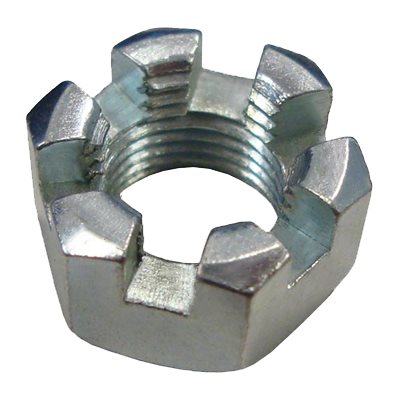 Auveco No 12723 Slotted Finished Hex Nuts 5/8-18 SAE Zinc, Quantity 25