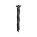 Auveco No 12896 Phillips Oval Head Tapping Screw 4 X 3/4 Black Oxide, Quantity 100