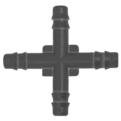 Auveco No 12939 Nylon Cross Connector 3/16 All Ends, Quantity 5