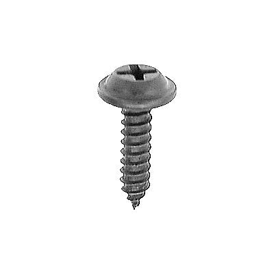 Auveco No 12951 Phillips Flat Washer Head Tapping Screw 6 X 3/4 Black, Quantity 100