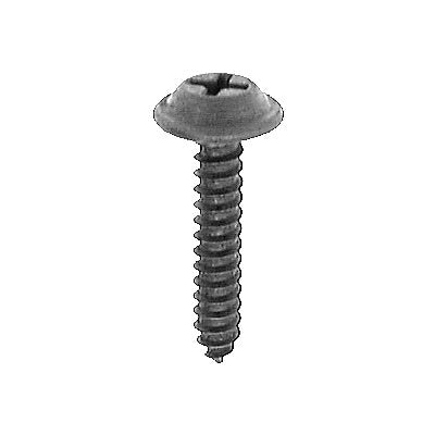 Auveco No 12954 Phillips Flat Washer Head Tapping Screw 10 X 1 Black, Quantity 50