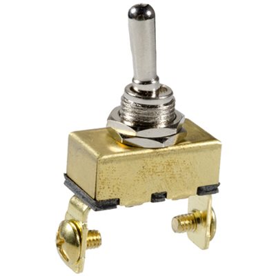 Auveco No 13555 Marine Toggle Switch -Brass, Quantity 1