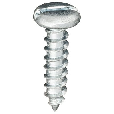 Auveco No 1382 Slotted Pan Head Tapping Screw 14 X 1 Zinc, Quantity 100