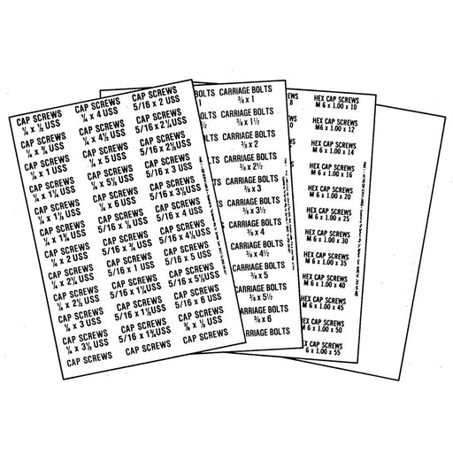 Auveco No 14775 Blank Bin Labels, Quantity 1