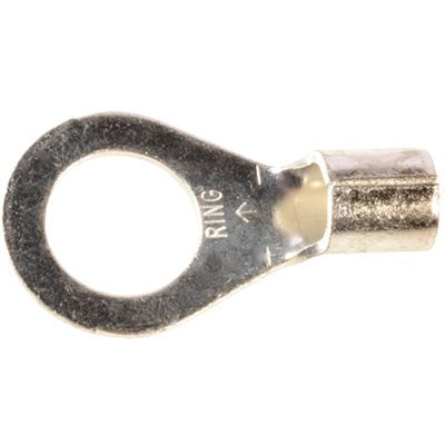 Auveco No 15165 6 Gauge 1/2 Stud Ring Terminal Non-Insulated, Quantity 25