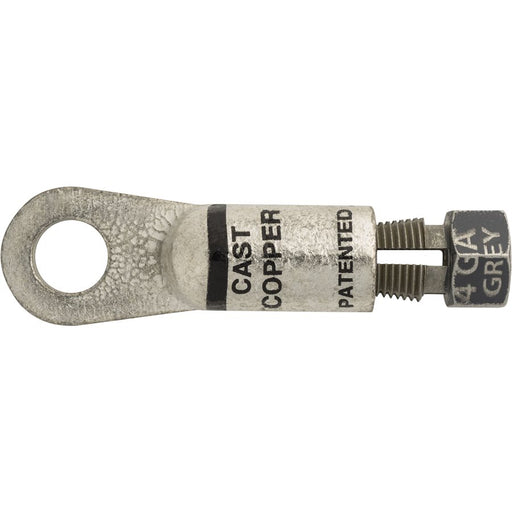 Auveco No 15618 Compression Copper Lug 3/8 Hole Size Gray, Quantity 2